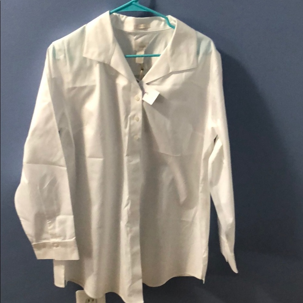 NWT Chico’s white Tunic size 3 effortless cotton